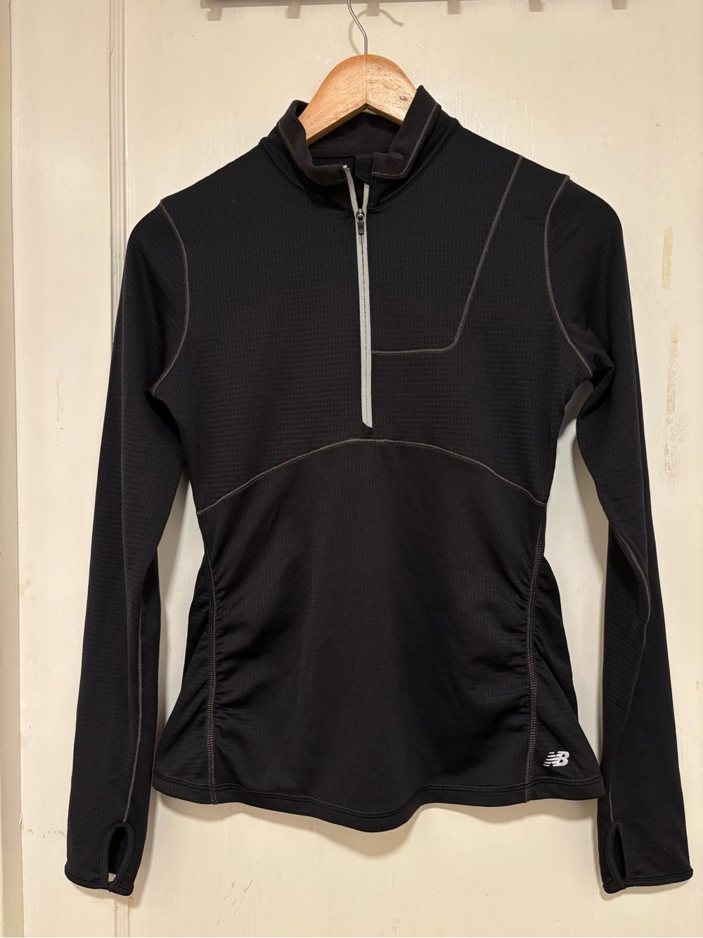 New Balance Black Long-Sleeve Half-Zip Performance Top